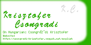 krisztofer csongradi business card